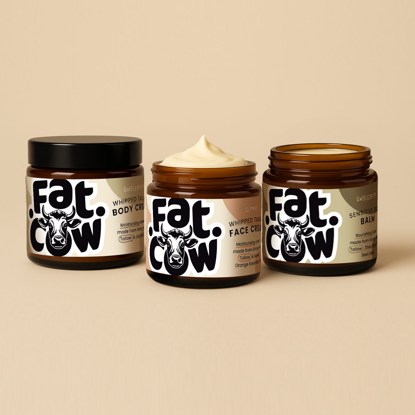 Cream and Balm Kit | Body, Face & Balm from Grass-Fed Tallow